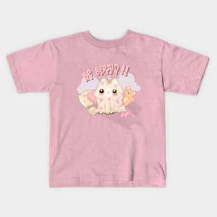 Creepy Cute Cat Ghost Halloween Costume Kids T-Shirt